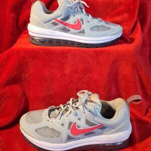 Nike Air Max Genome NN Smoke Gray Mango Pink Youth Running Sneakers Size 5.5Y